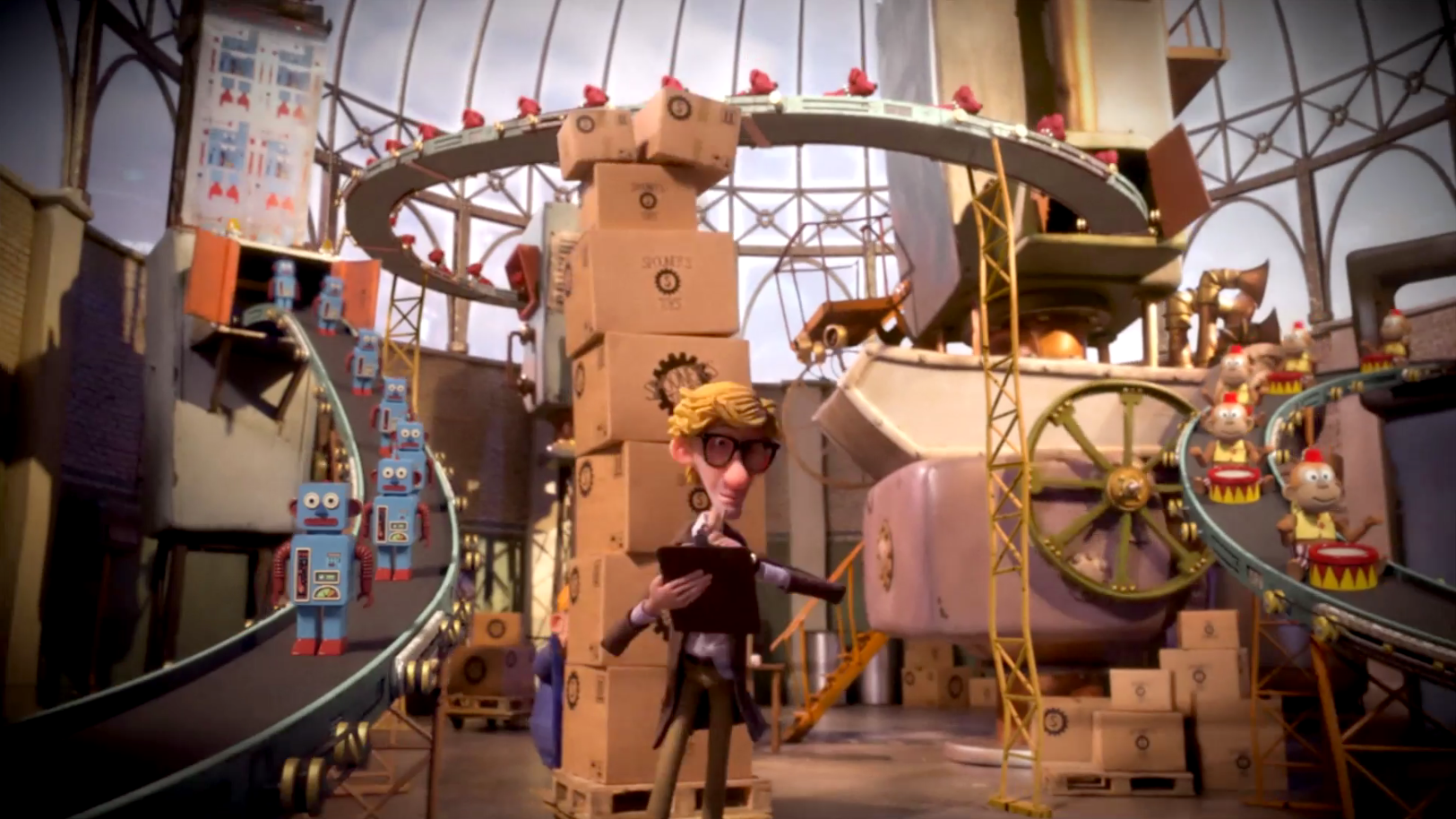 Image featuring the stop-animation style of the main advert. 